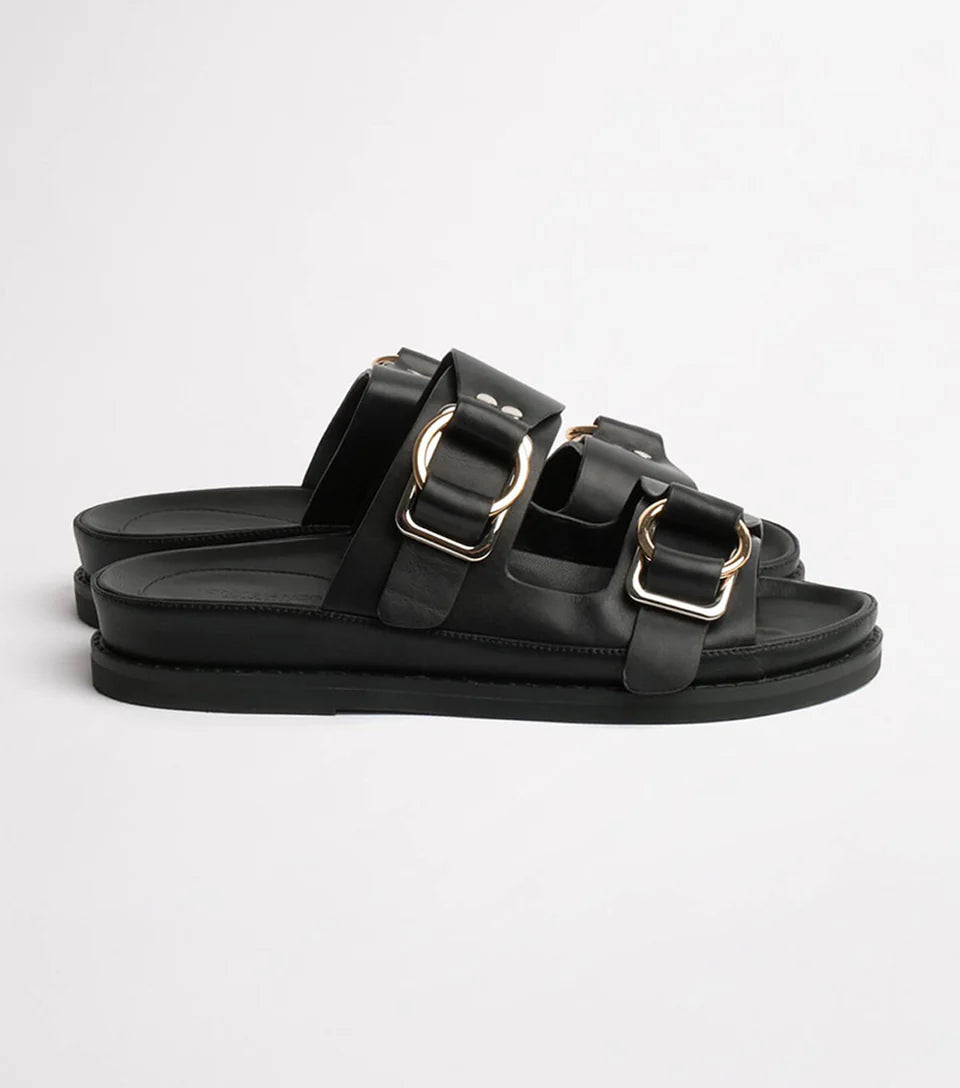 HUNTER BLACK COMO SANDALS